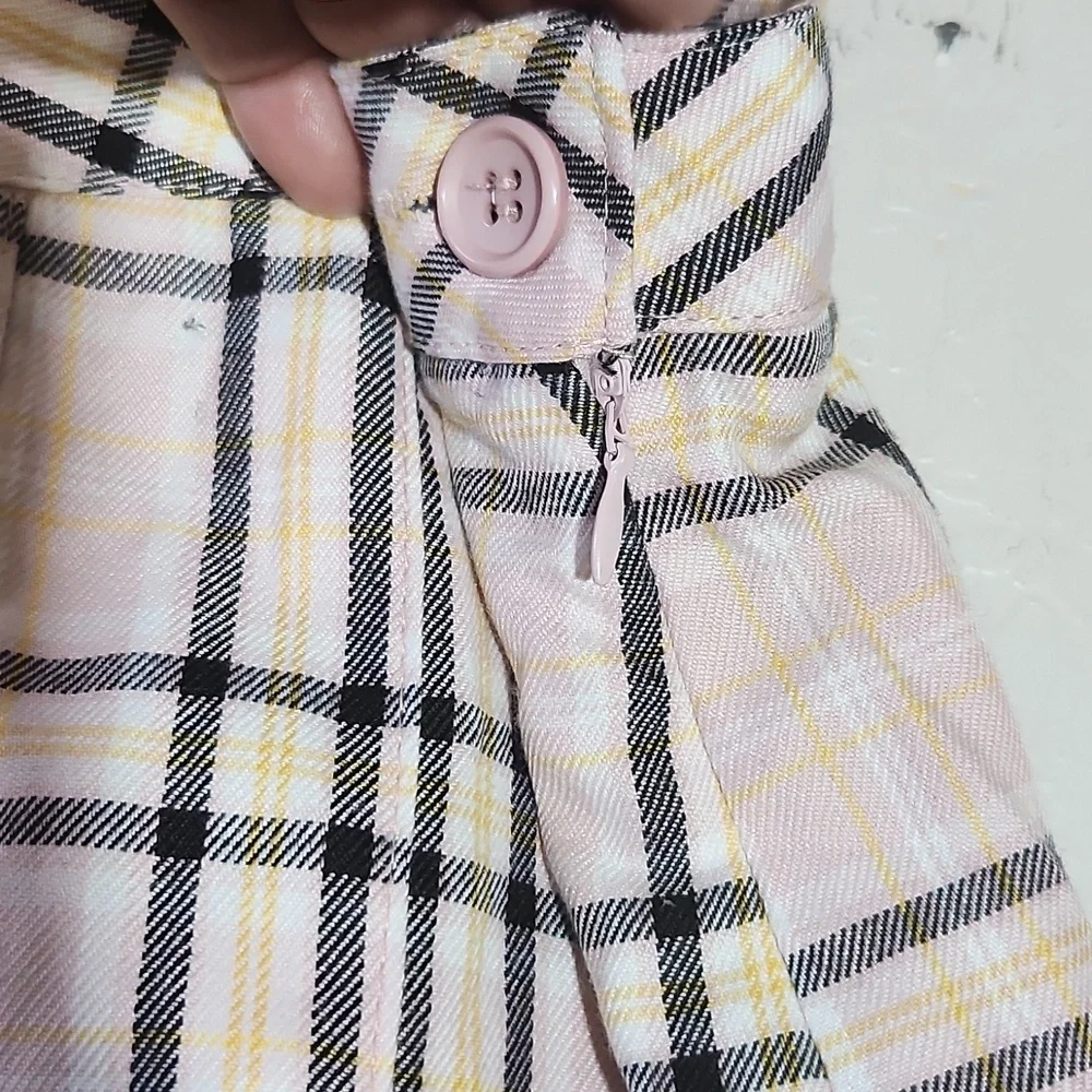RUE + Pleated Pink Pleated Patterned  Skirt 1X